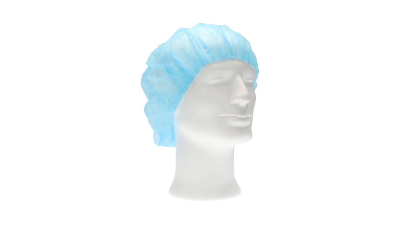 Haarnet CMT bouffant non-woven M 50cm PP blauw 100 stuks