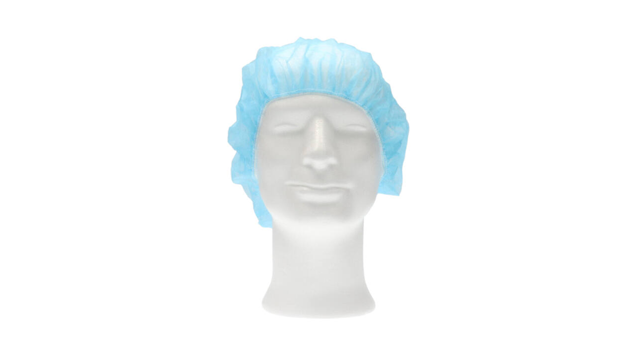 Haarnet CMT bouffant non-woven L 53cm PP blauw 100 stuks