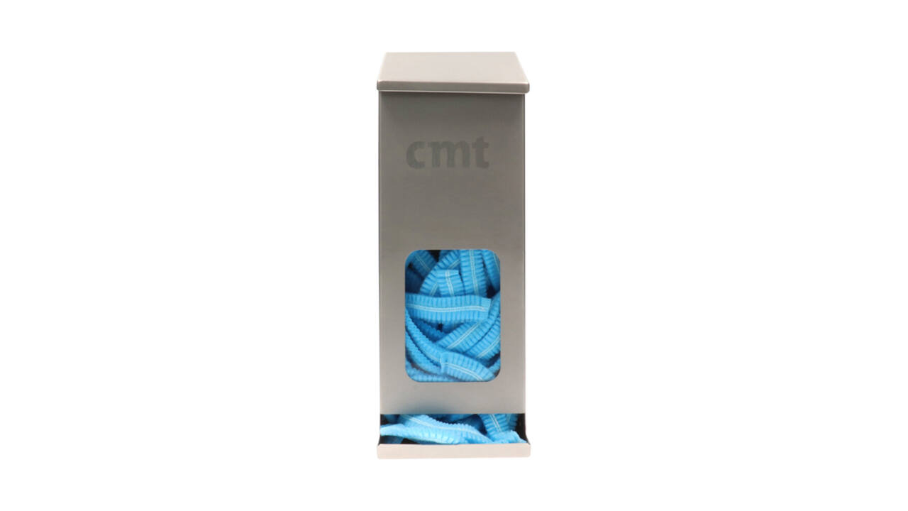 Haarnet CMT clip non-woven L 53cm met detectie strip PP blauw 100 stuks