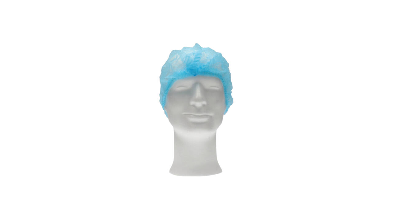 Haarnet CMT clip non-woven L 53cm PP blauw 100 stuks