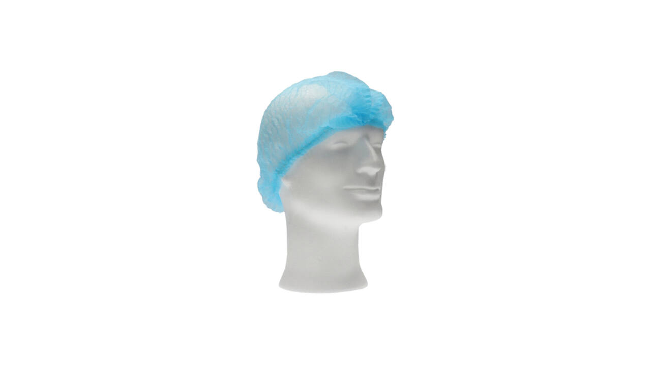 Haarnet CMT clip non-woven L 53cm PP blauw 100 stuks