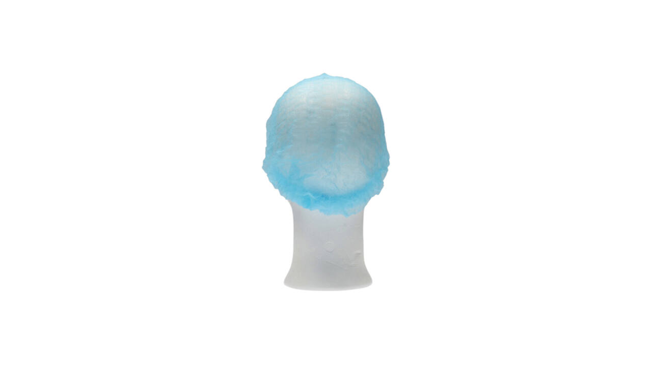 Haarnet CMT clip non-woven M 50cm PP blauw 100 stuks