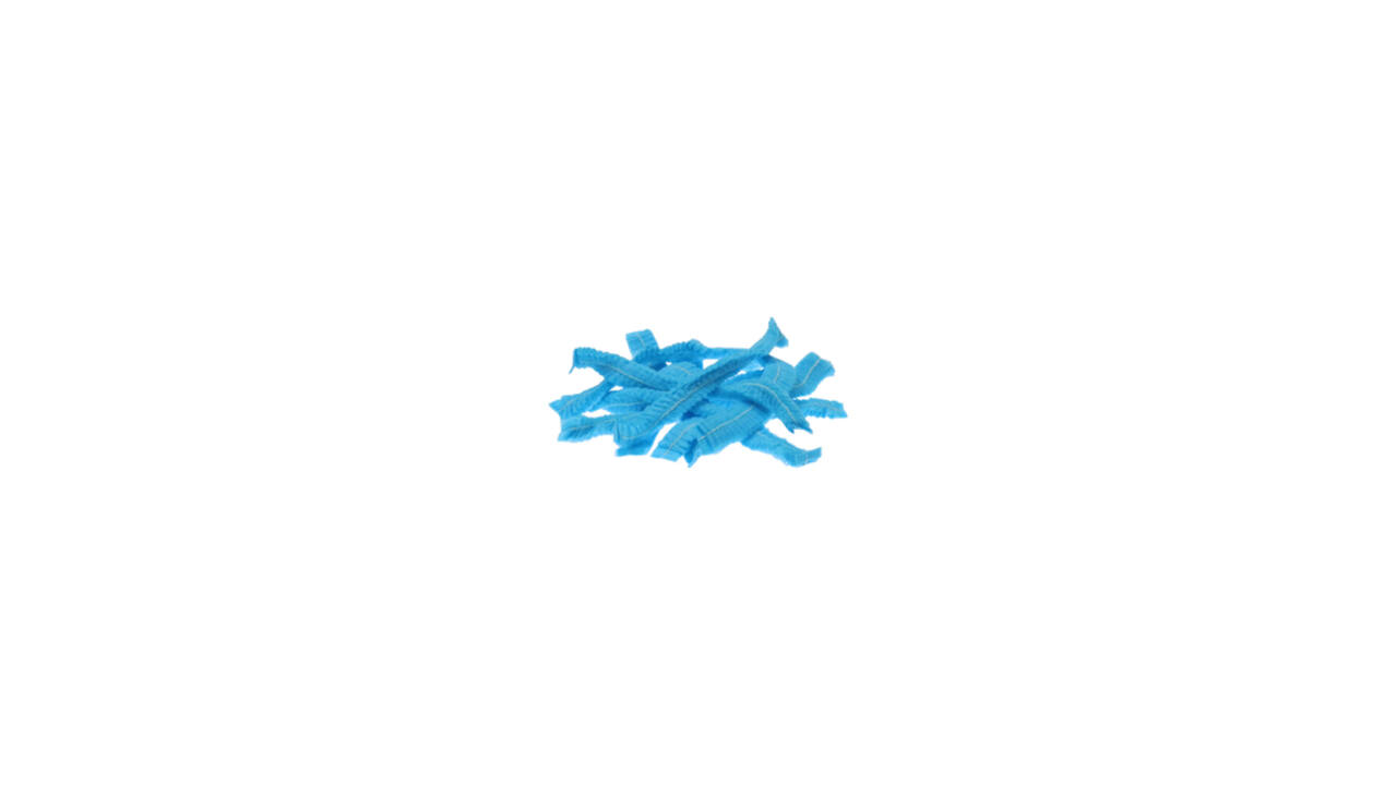 Haarnet CMT clip non-woven M 50cm PP blauw 100 stuks