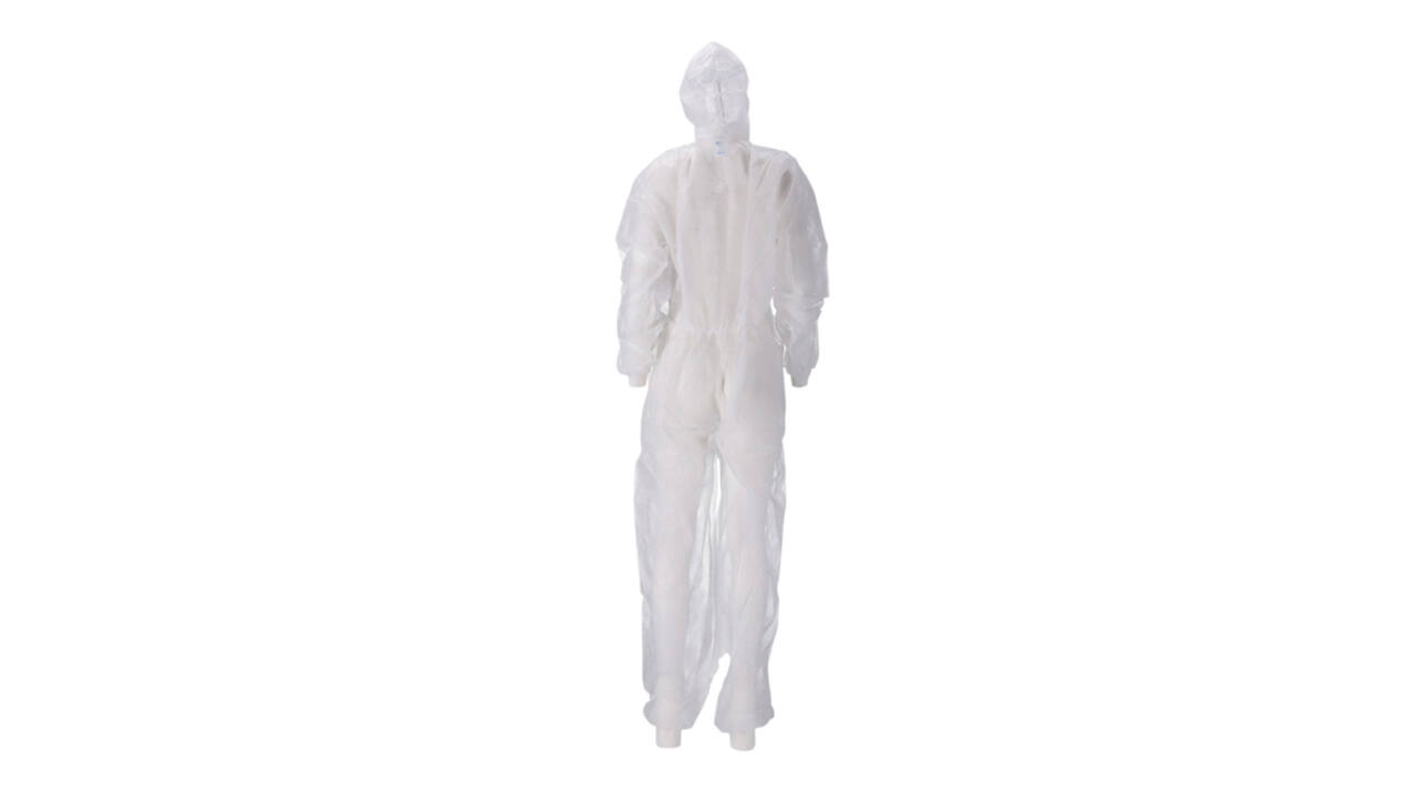 Overall CMT XL non-woven ritssluiting PP wit 50 stuks