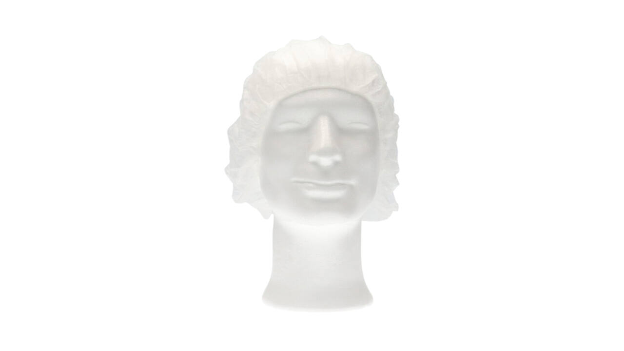 Haarnet CMT bouffant non-woven L 53cm PP wit 100 stuks