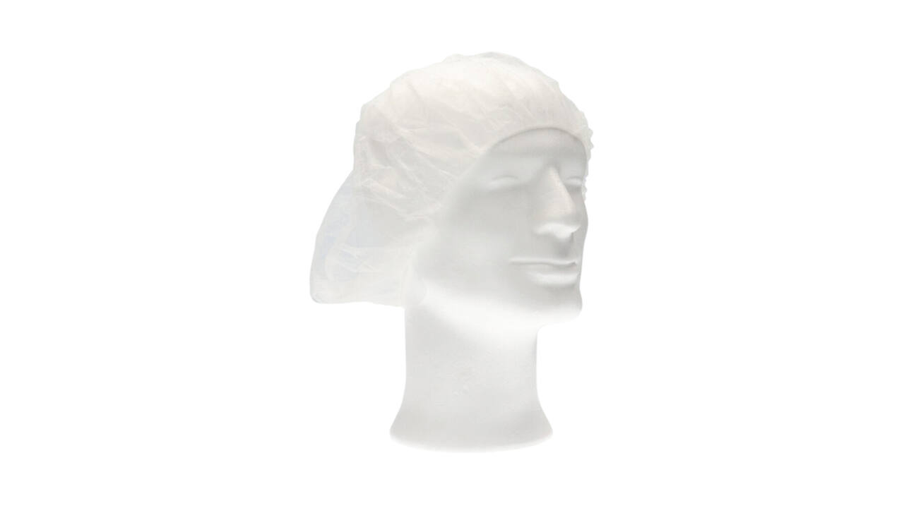 Haarnet CMT bouffant non-woven L 53cm PP wit 100 stuks