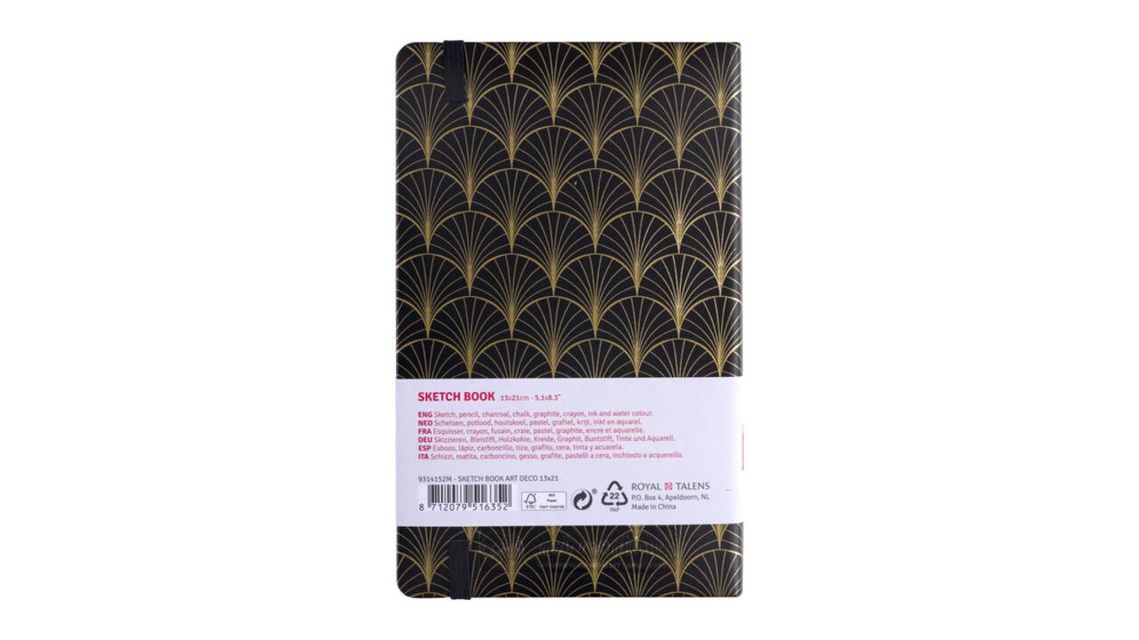 Schetsboek Talens Art Creation 80 vel 140gr 130x210mm art deco