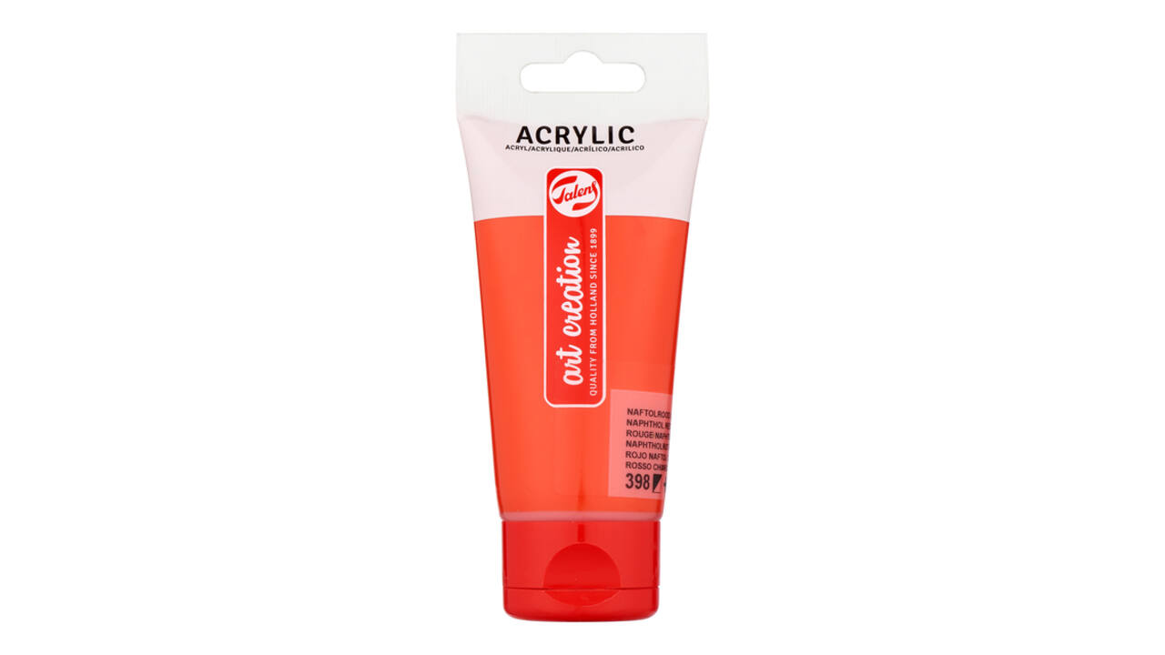 Acrylverf Talens Art Creation 398 naftolrood licht tube à 75ml