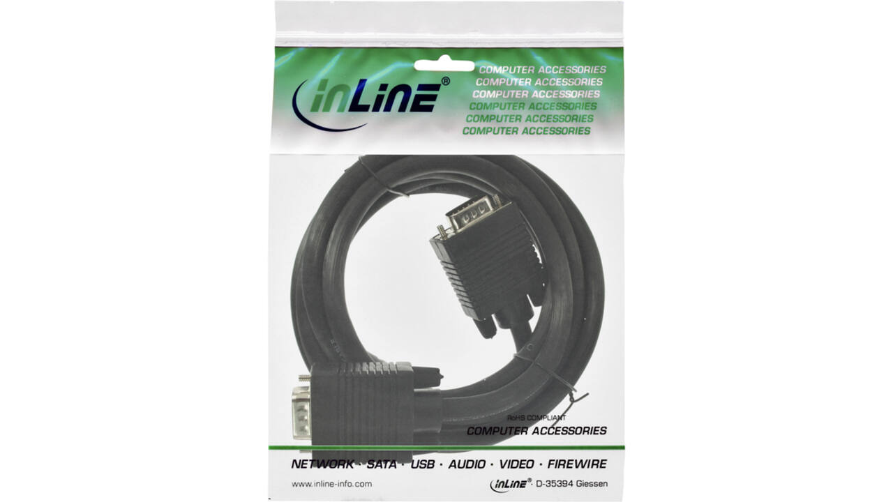 Kabel InLine S VGA 15HD M-M 2 meter zwart