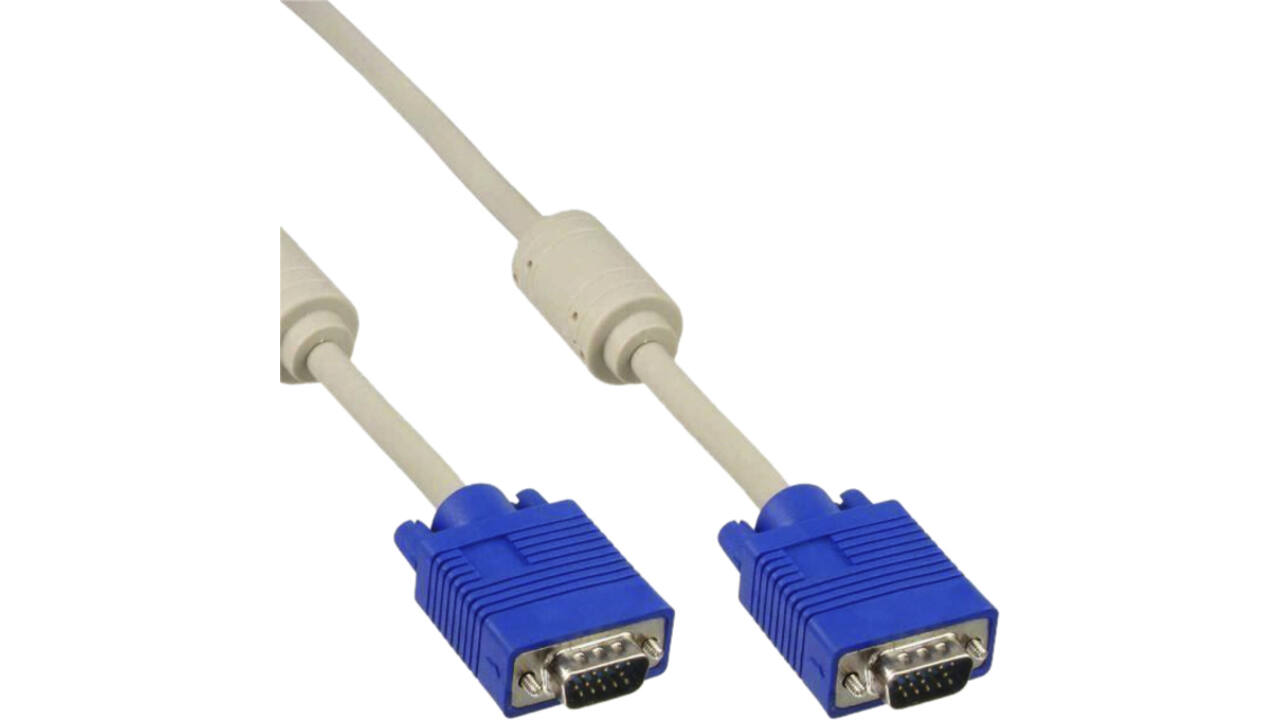 Kabel Inline S VGA 15HD M-M 2 meter beige en blauw