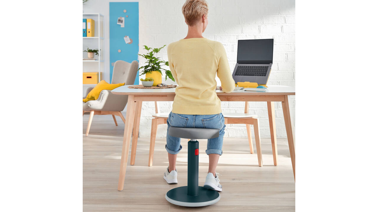 Actieve zit-sta kruk Leitz Ergo Cosy grijs