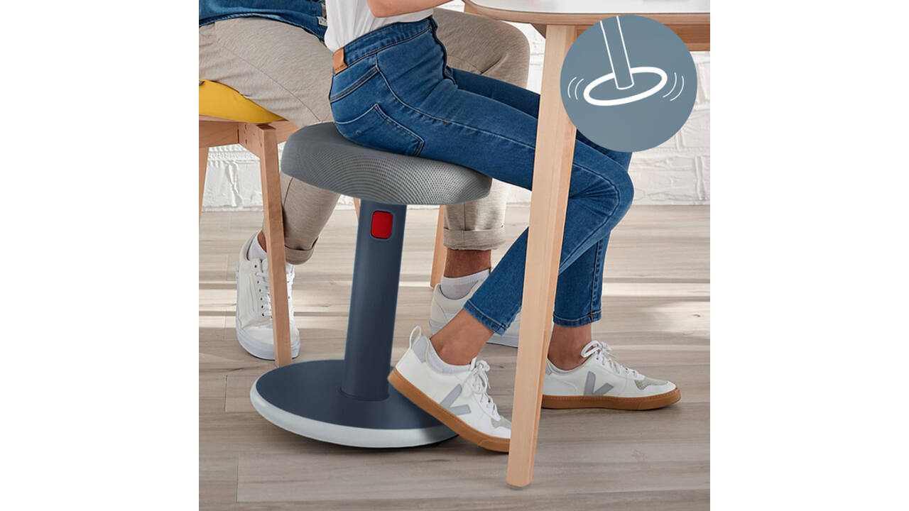 Actieve zit-sta kruk Leitz Ergo Cosy grijs