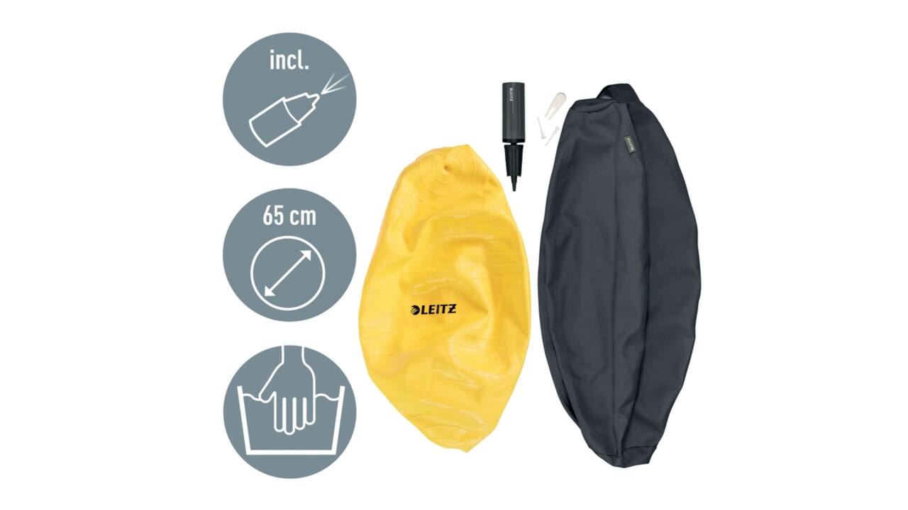 Actieve zitbal Leitz Ergo Cosy 65cm donkergrijs
