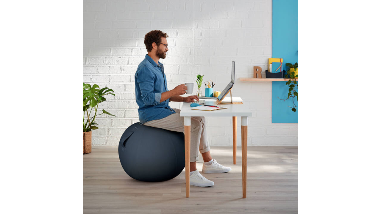 Actieve zitbal Leitz Ergo Cosy 65cm donkergrijs