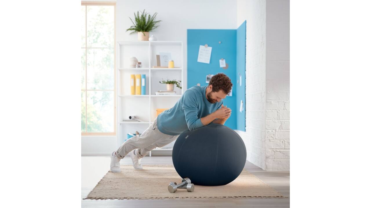 Actieve zitbal Leitz Ergo Cosy 65cm donkergrijs