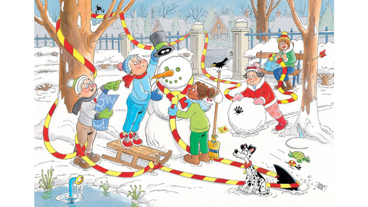 Puzzel Jan van Haasteren Junior 10 De sneeuwpop 150 stukjes