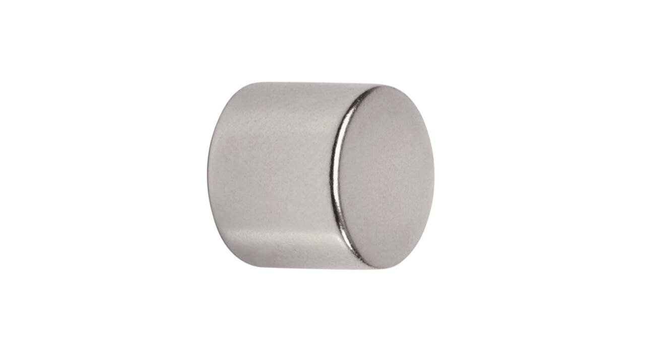 Magneet MAUL Neodymium rond 12x10mm 5.3kg 4 stuks
