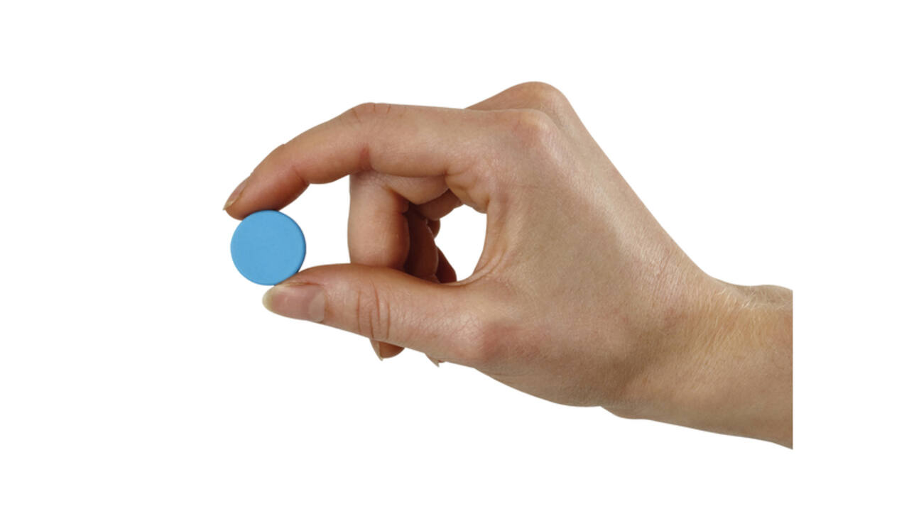 Magneet MAUL Neodymium rond siliconen 19.2x4mm 0,8kg 10 stuks