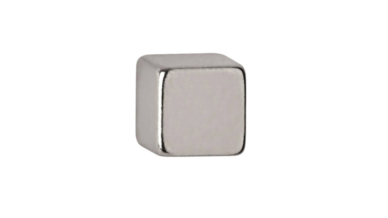Magneet MAUL Neodymium kubus 5x5x5mm 1.1kg 10 stuks