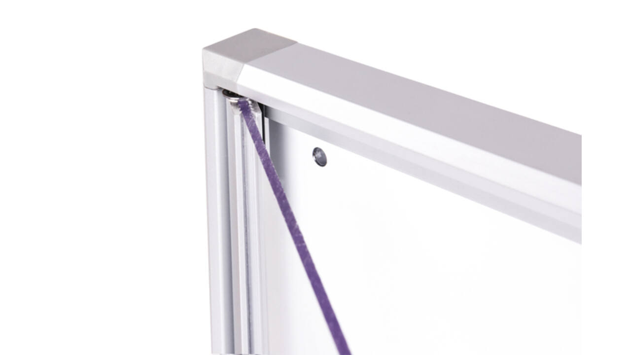 Binnenvitrine wand MAULextraslim whiteboard 6xA4 met slot