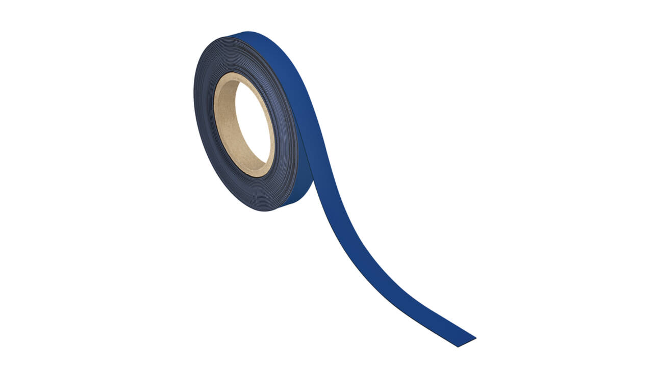 Magneetband MAUL beschrijf- wisbaar 10mx20mmx1mm blauw