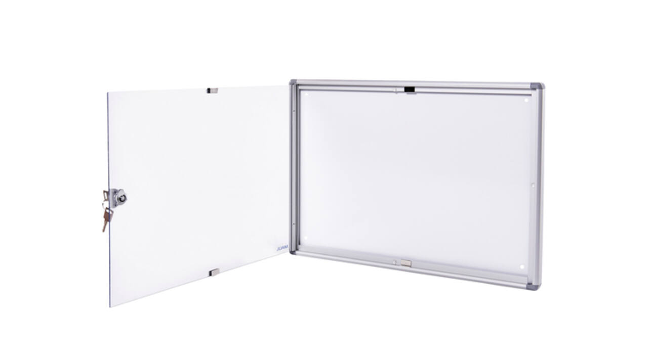 Binnenvitrine wand MAULextraslim whiteboard 2xA4 met slot