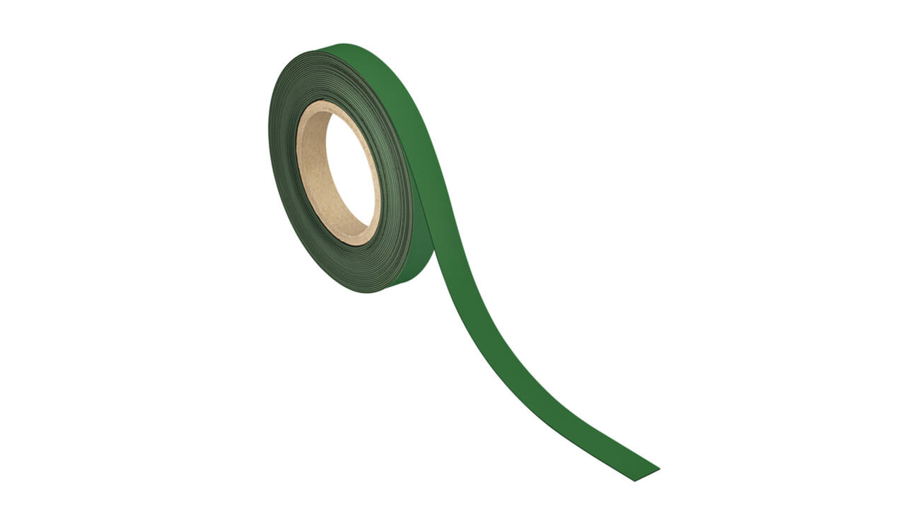 Magneetband MAUL beschrijf- wisbaar 10mx20mmx1mm groen