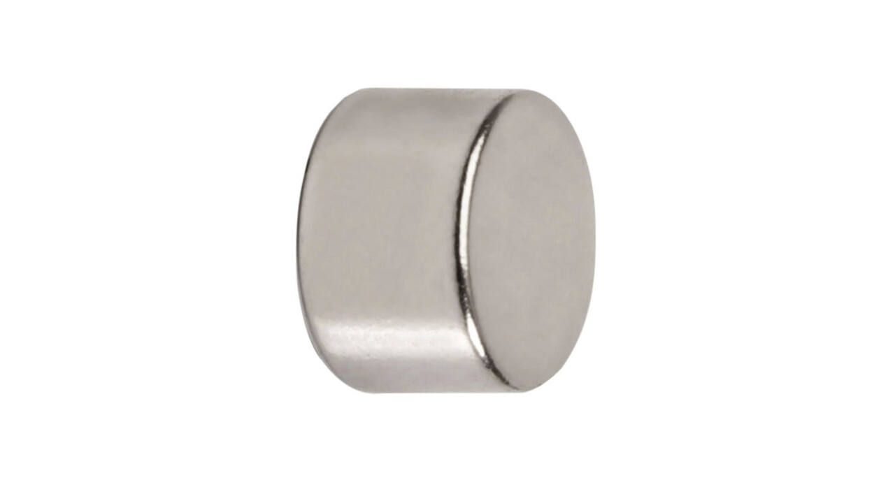 Magneet MAUL Neodymium rond 8x5mm 2.4kg 10 stuks