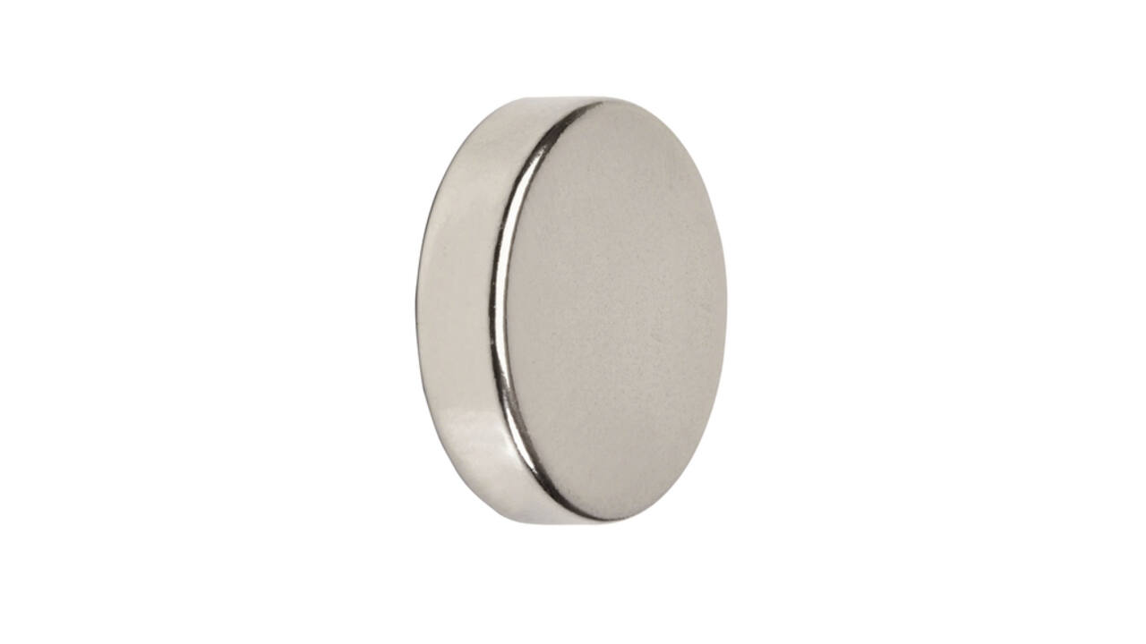 Magneet MAUL Neodymium rond 20x5mm 6.2kg 4 stuks