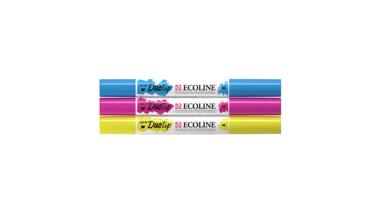 Duotip Talens Ecoline set à 3 stuks primair