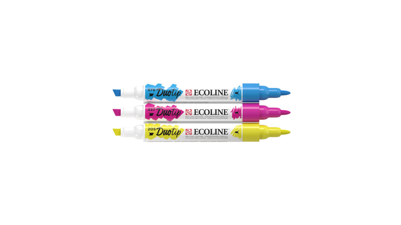 Duotip Talens Ecoline set à 3 stuks primair