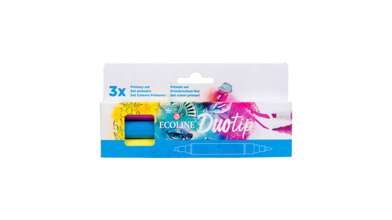 Duotip Talens Ecoline set à 3 stuks primair