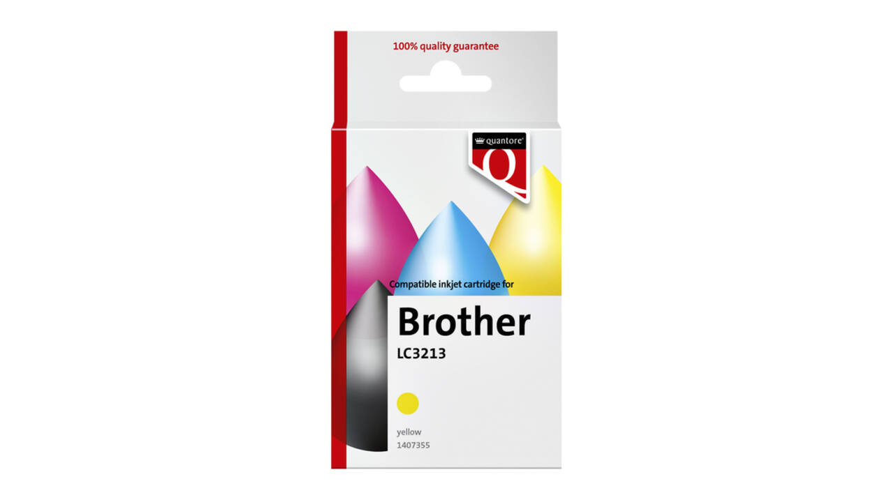 Inktcartridge Quantore alternatief tbv Brother LC3213 geel