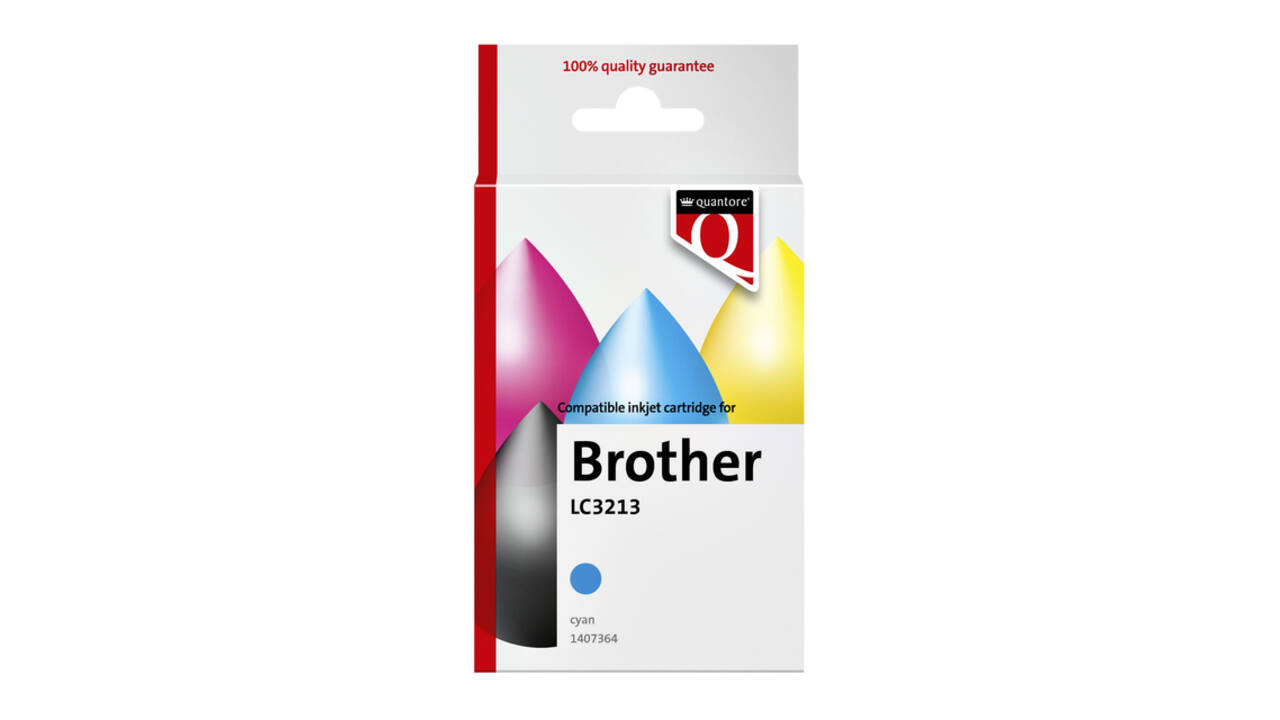 Inktcartridge Quantore alternatief tbv Brother LC3213 blauw