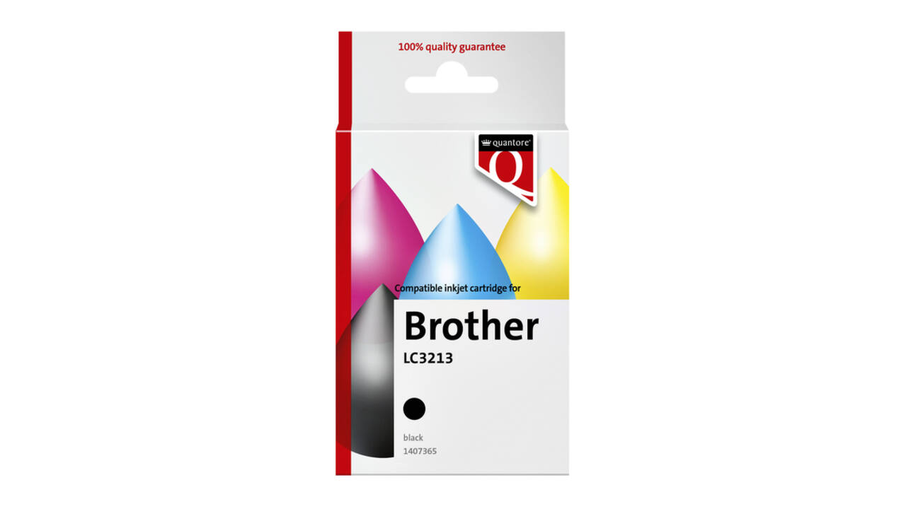 Inktcartridge Quantore alternatief tbv Brother LC3213 zwart