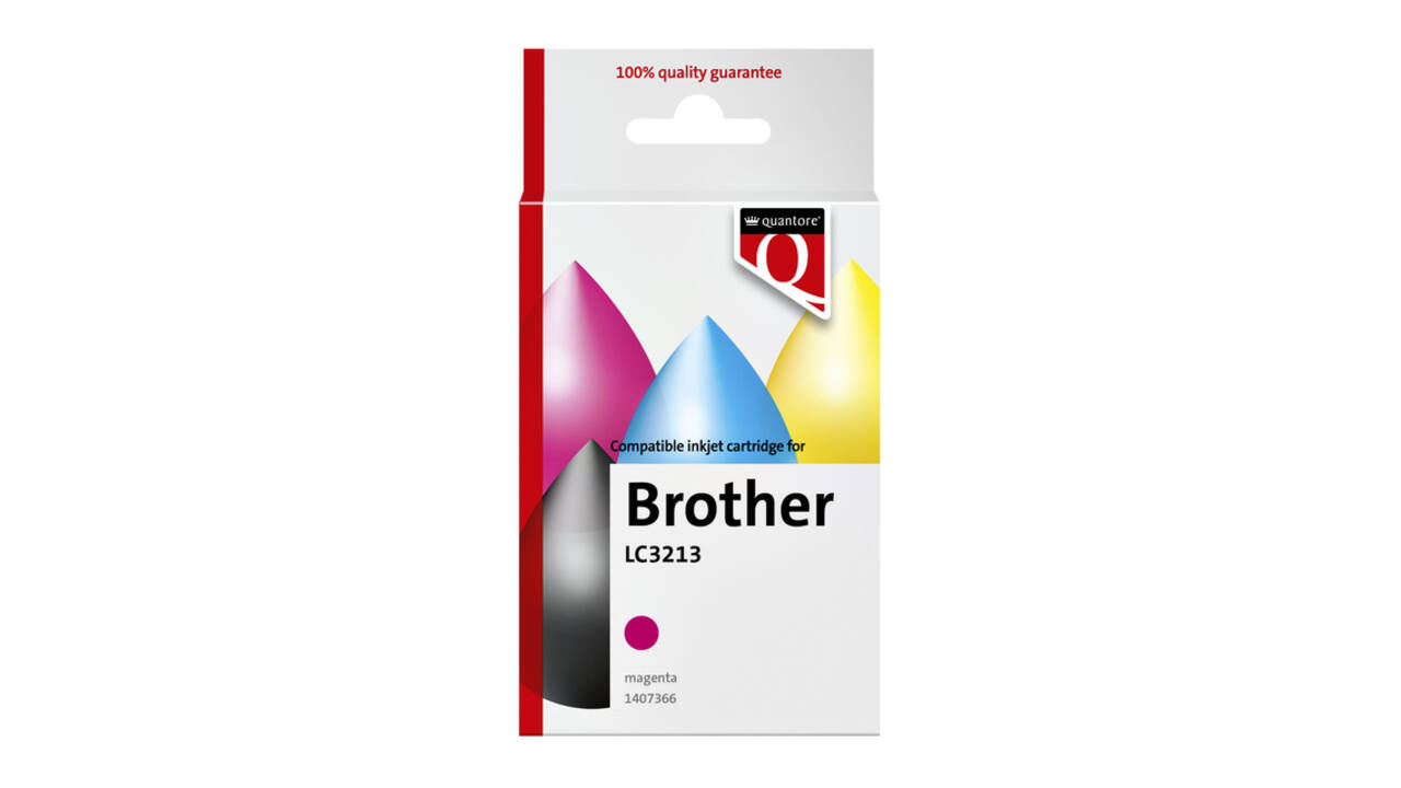 Inktcartridge Quantore alternatief tbv Brother LC3213 rood