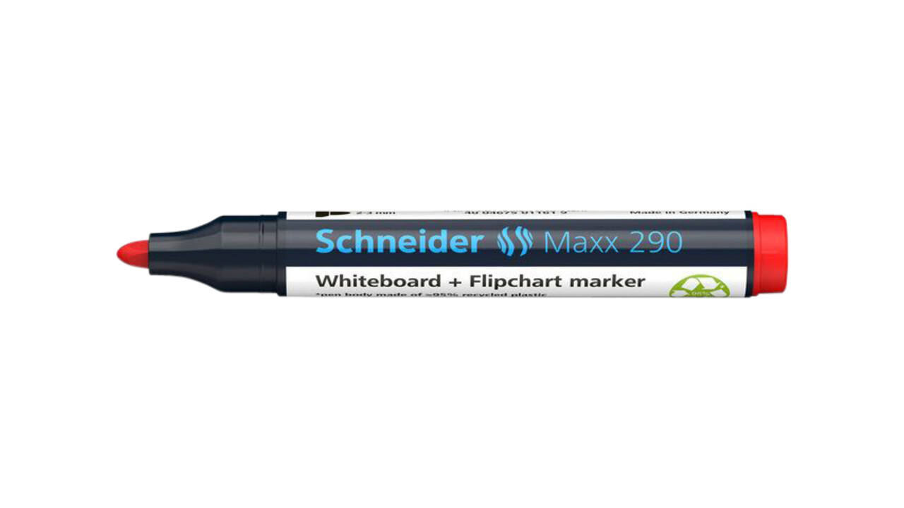 Whiteboardmarker Schneider Maxx 290 rond 2-3mm assorti 3+1 gratis