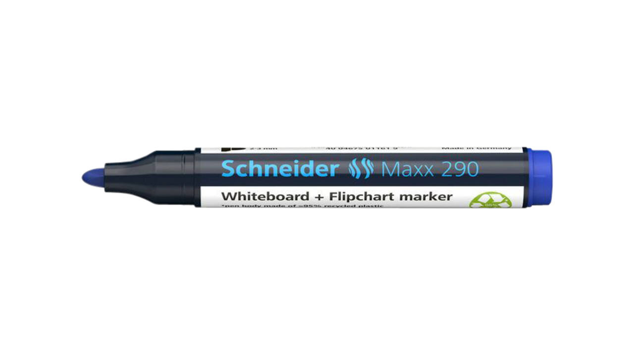 Whiteboardmarker Schneider Maxx 290 rond 2-3mm assorti 3+1 gratis