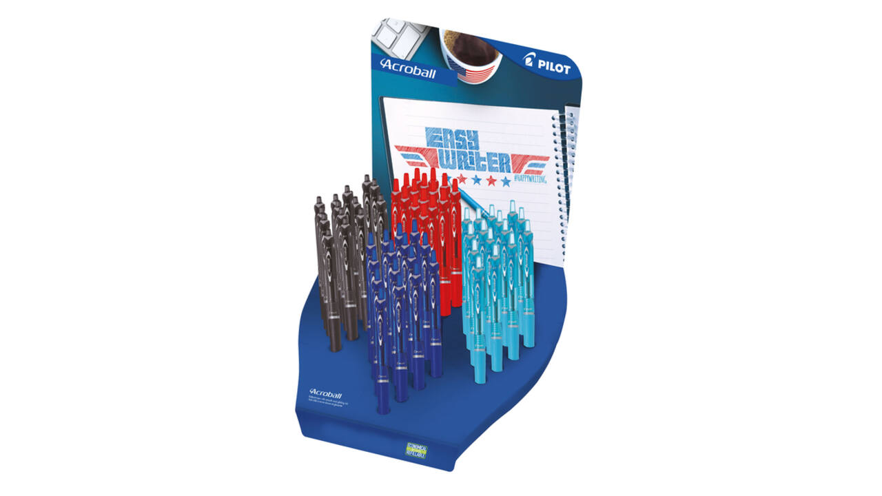 Balpen PILOT Begreen Acroball medium assorti display à 60 stuks