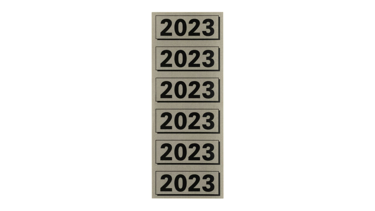 Rugetiket Elba 2023 57x25mm grijs