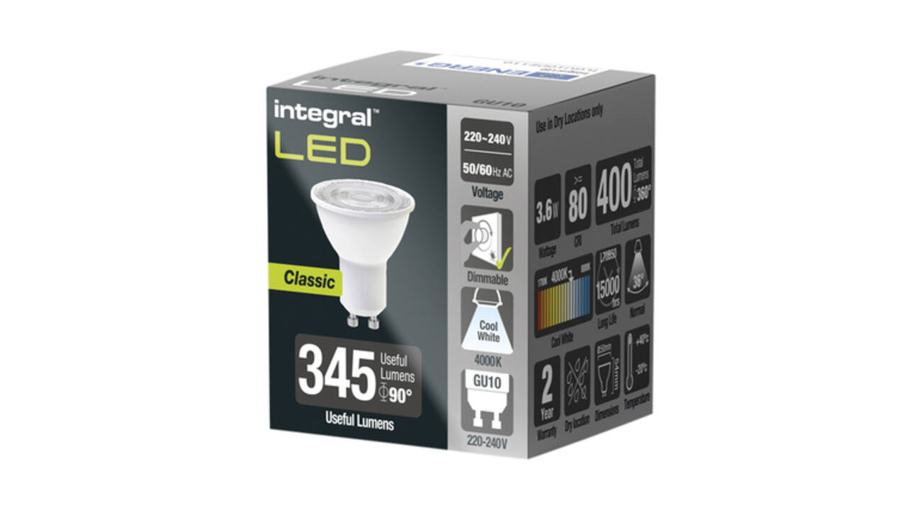 Ledlamp Integral GU10 4000K koel wit 3.6W 400lumen