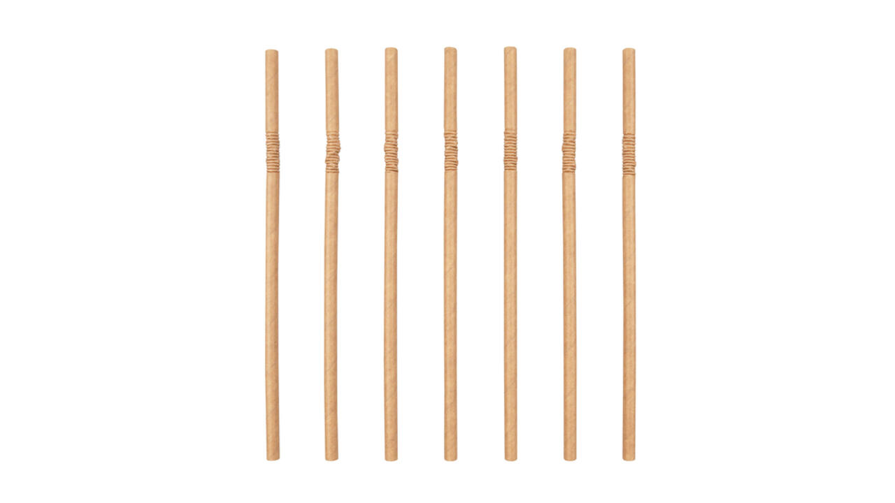 Drinkrietje IEZZY karton buigbaar Ø 6x240mm 100% fair 200 stuks bruin