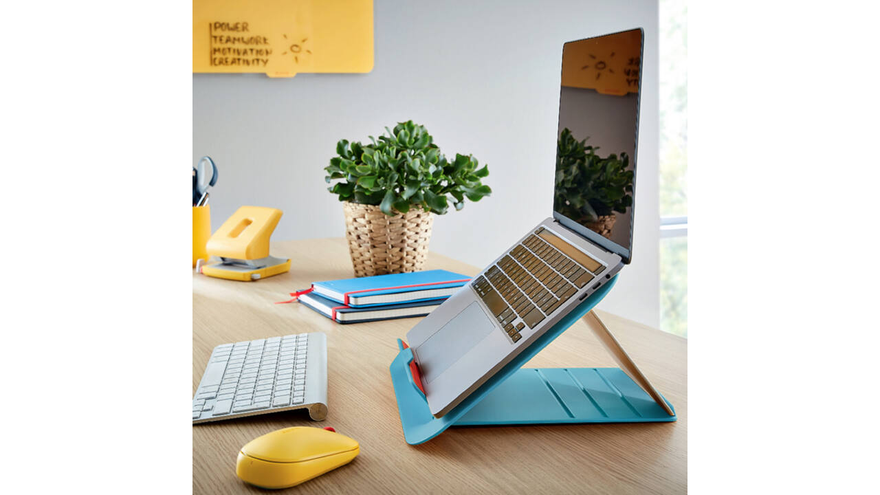 Laptopstandaard Leitz Ergo Cosy verstelbaar recyled blauw