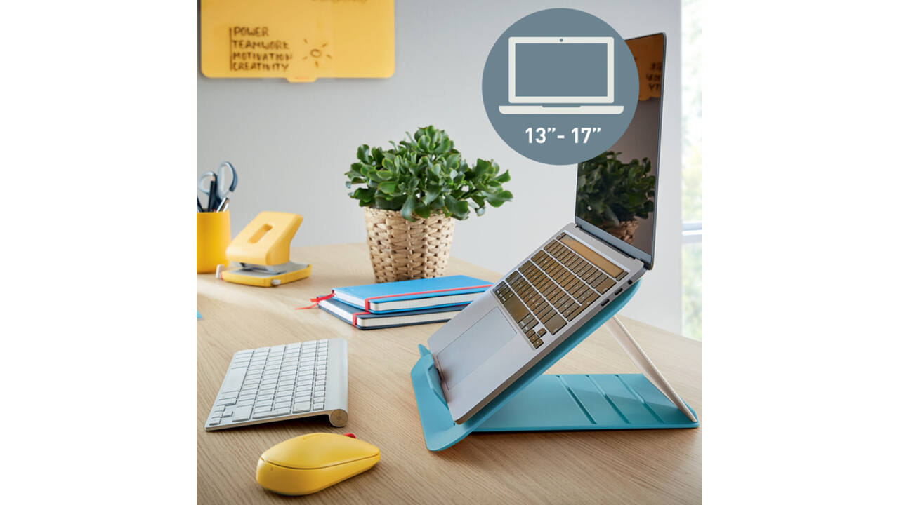 Laptopstandaard Leitz Ergo Cosy verstelbaar recyled blauw