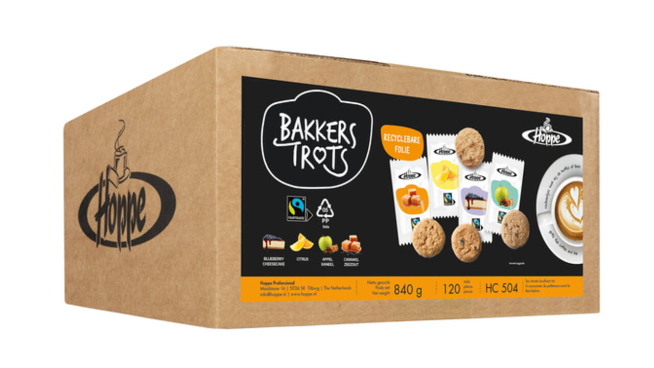 Koekjes Hoppe Bakkers Trots fairtrade koekjesmix 120 stuks