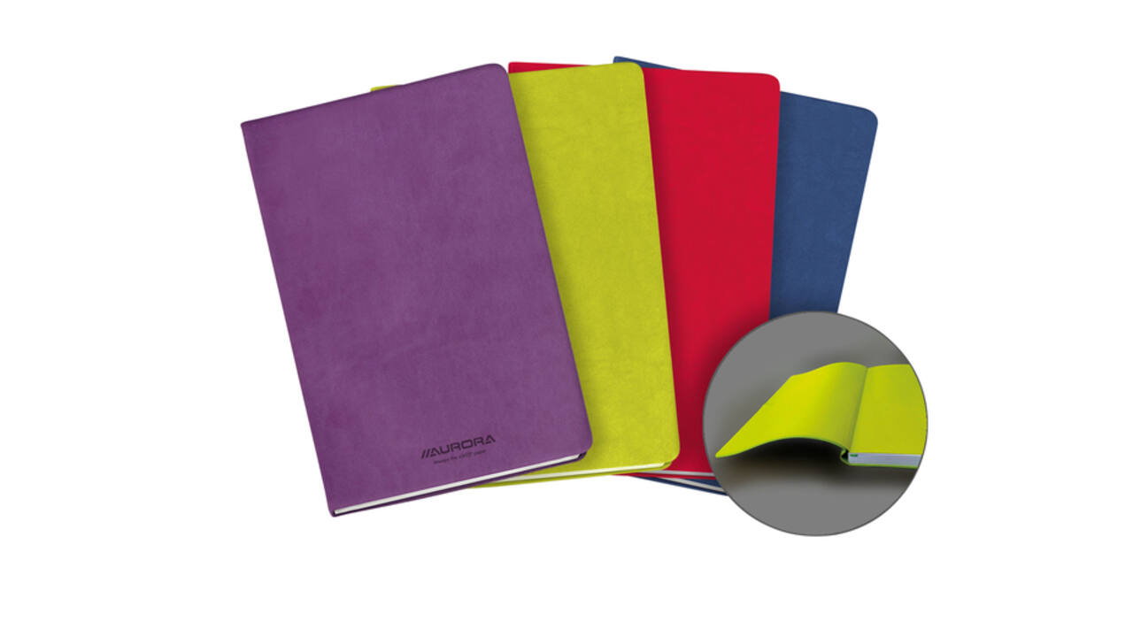 Notitieboek Aurora Capri A5 192blz lijn 80gr assorti