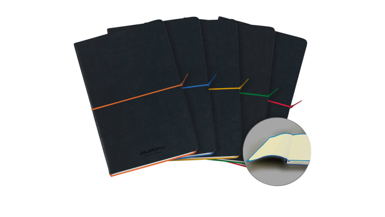 Notitieboek Aurora Tesoro A5 192blz lijn 80gr assorti