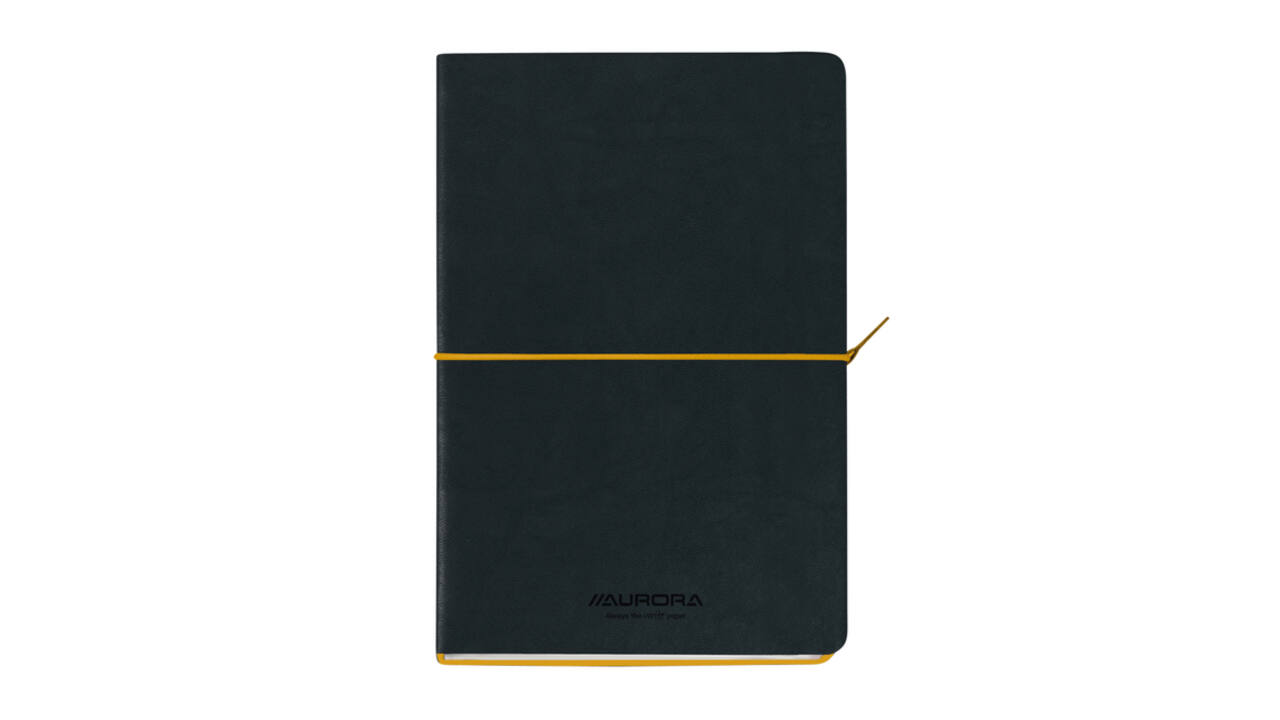 Notitieboek Aurora Tesoro A5 192blz lijn 80gr geel