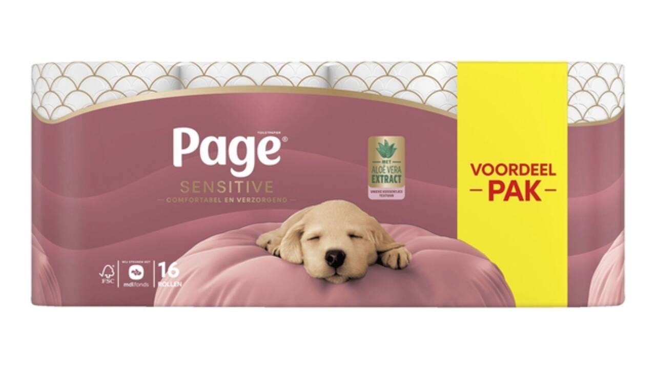 Toiletpapier Page Sensitive Aloë Vera 3-laags wit 140vel