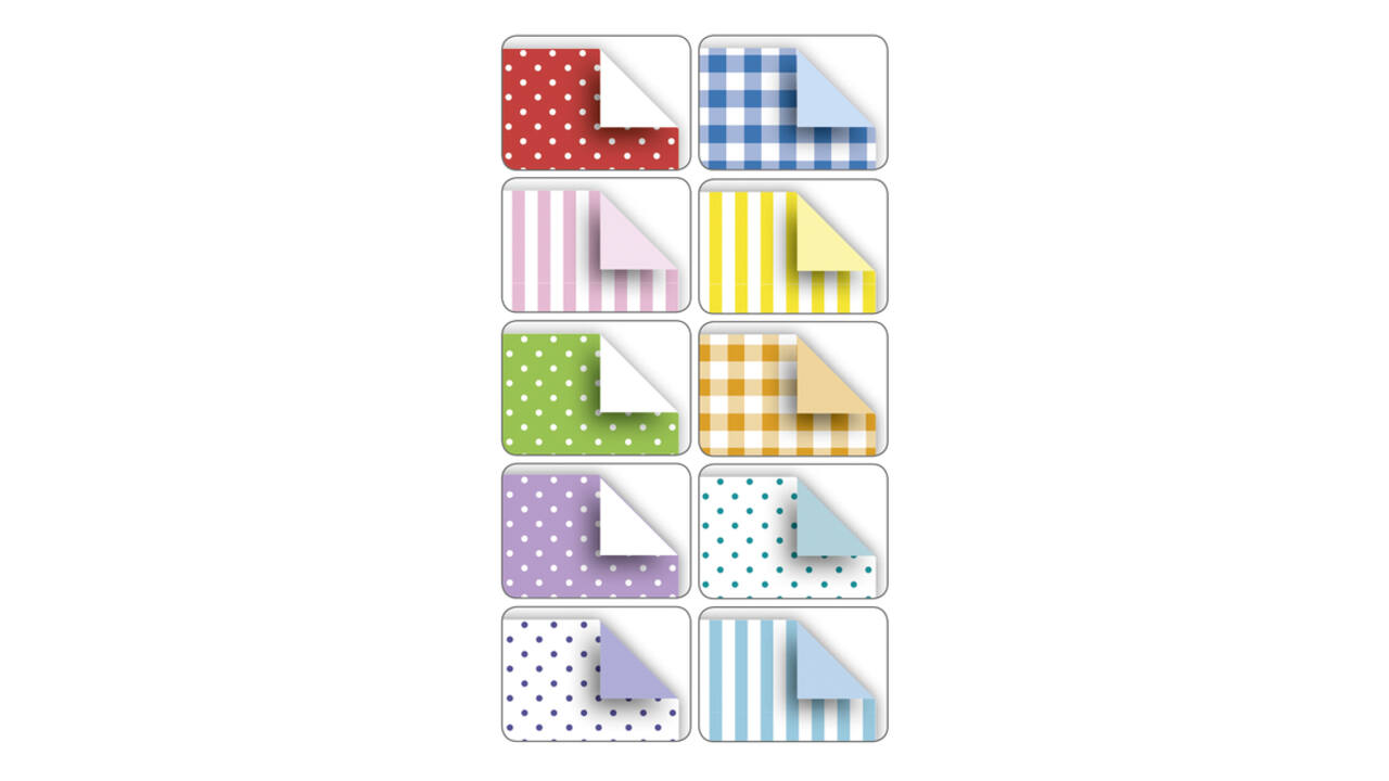 Vouwblaadjes Folia 80gr 20x20cm 50 vel 2-zijdig 10 basics designs